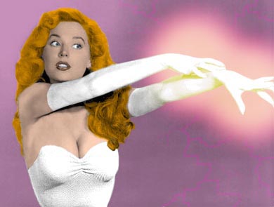 Betty Brosmer as the White Witch