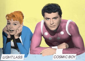 James Darren as Cosmic Boy and Sandra Dee as Light Lass